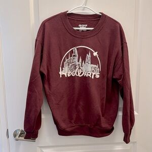 Harry Potter Hogwarts Burgundy Crew Neck in Disney Style​